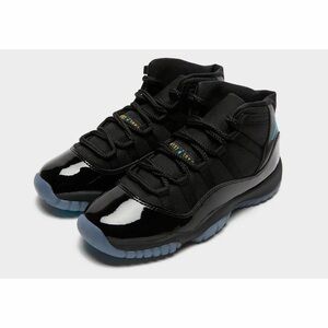 Air Jordan 11 retro Black Patent Leather High-Top Sneakers with Icy Blue Outsole